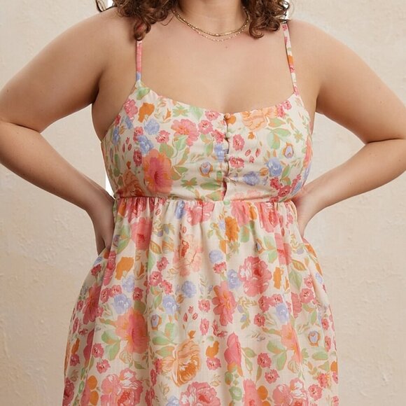 Calla Button Floral Maxi Dress - Picture 3 of 8